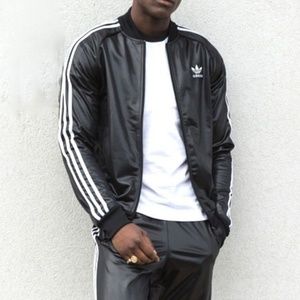 adidas wet look tracksuit